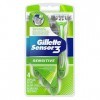 Gillette Sensor 3 Lot de 2 rasoirs jetables pour homme