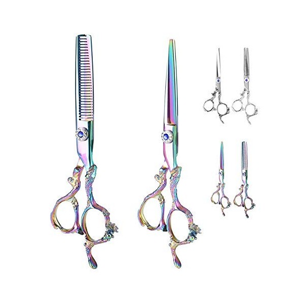 1Pcs Ciseaux De Coiffure Professionnels AvancéS - Ciseaux De Style Extra Forte - Ciseaux Coupe Cheveux - Ciseaux à Affiner Et