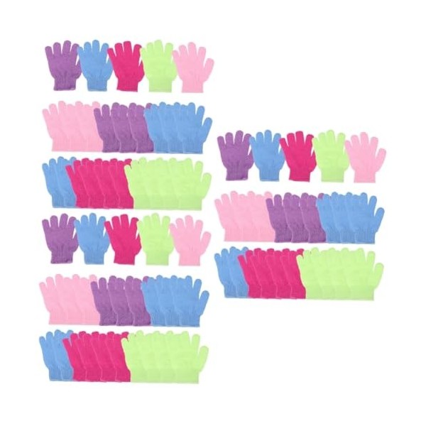 minkissy 60 Pcs Dissolvant De Peau Morte Gants Exfoliants pour Le Corps Gant De Gommage Serviette pour Le Corps Épurateur De 