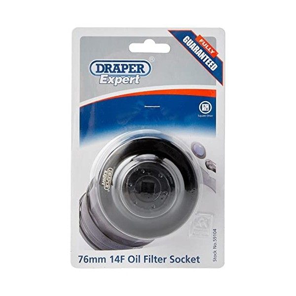 Draper laccessoire Ofs-76 mm14 F Expert 3/20,3 cm carré dentraînement Prise de Filtre à Huile