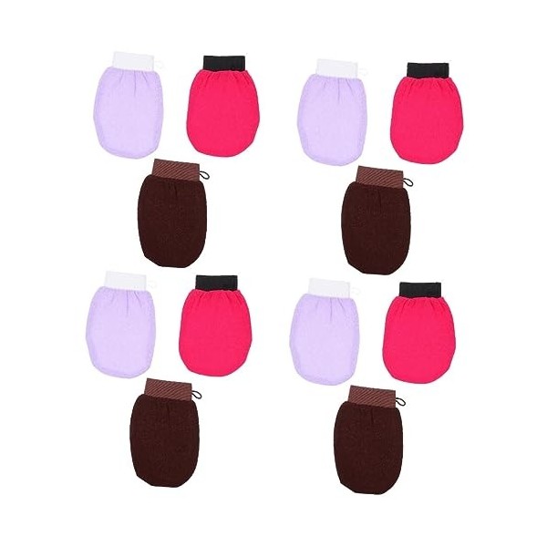 FRCOLOR 12 Pièces Gants De Bain Gants De Gommage Pour Le Corps Épurateur De Lavage Du Corps Gants De Spa Gant De Douche Exfol