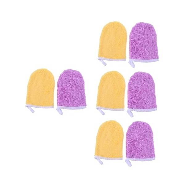 FRCOLOR 12 Pièces Gants Démaquillants Démaquillants en Microfibre Débarbouillettes Gants pour Le Nettoyage Serviette en Micro