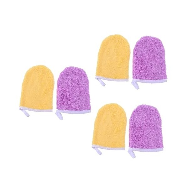 FRCOLOR 12 Pièces Gants Démaquillants Démaquillants en Microfibre Débarbouillettes Gants pour Le Nettoyage Serviette en Micro
