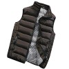 Duohropke Gilet dhiver pour homme - Veste légère isolée - Sans manches - Avec poche - Gilet matelassé - Col montant - Sweat-