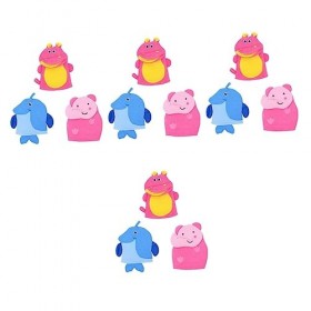 minkissy Lot de 12 serviettes de bain en forme danimal - Accessoires de bain pour filles - Gants exfoliants compacts - Gants