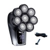 Rasoirs électriques 8D pour homme chauve avec nez U9I5 pour rasage rotatif étanche