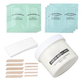 Cire Dépilation pour Micro-ondes, Cire Dure pour Micro-ondes, Lingettes de Nettoyage, Applicateur de Cire, Ensemble de Cire 