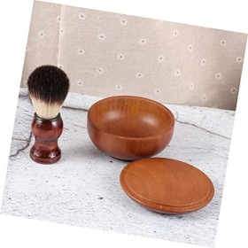 STAHAD Support De Blaireau Hommes Avec Modelage Pour Barbe Brosse Nettoyage Soin Manche Facial Mousse Bol Rasage Coiffage Et 