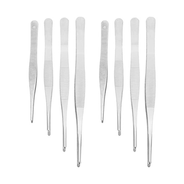 ULTECHNOVO 12 Pièces pour Pince à Cils en Acier Inoxydable Dentelé Plantes Des Fleurs de Jardin Droites Greffage Pince à Épil