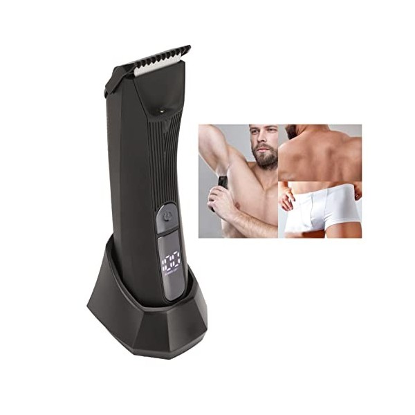 Tondeuse à Cheveux électrique pour Hommes avec Coupe en Forme de R, éclairage et étanche-Port USB pour le Toilettage des Chev