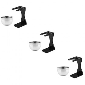 Beavorty 3 Ensembles Ensemble De Rasage Hommes Hommes Rasage Supports En Métal Blaireau Support De Rasoir Support De Rasage E