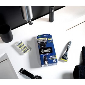 Pack Wilkinson Sword Hydro 5 Sense Energize + 8 Recambios de Cuchillas de Afeitar, Menta Energizante - Maquina de afeitar de 