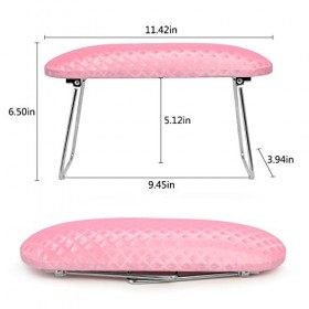 krofaue Accoudoir à ongles professionnel en cuir microfibre pour ongles en acrylique - Support de main antidérapant - Indispe