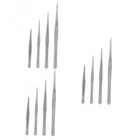 POPETPOP 12 Pièces Pince À Épiler Outils DArt DOngle Pince À Sourcils Pince À Coton Pince À Sourcils Pinces De Précision Ci