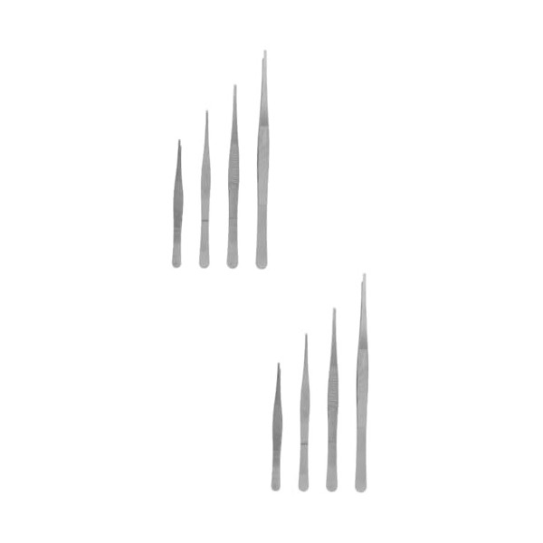 POPETPOP 12 Pièces Pince À Épiler Outils DArt DOngle Pince À Sourcils Pince À Coton Pince À Sourcils Pinces De Précision Ci