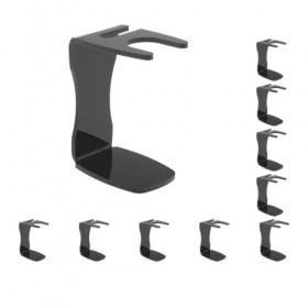 Lot de 10 supports en acrylique de qualité supérieure pour homme - Noir