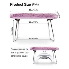 EBANKU Coussins Repose Main rose Professionnel Manucure Accoudoirs Oreiller Étanche Conception Fermeture pour les ongles Art 