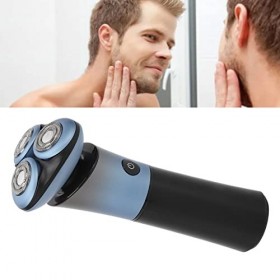 Tondeuse à Barbe Rotative avec 3 Têtes, Charge Rapide de Type C, Rasoir électrique avec sécurité Enfant, Fine et Résistante, 