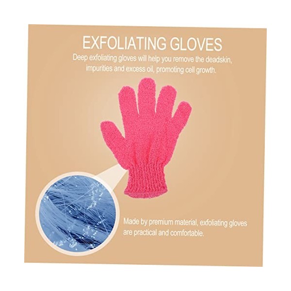 Beavorty 60 Pièces Gants Exfoliants Gommages Masculins Gommages Corporels Gants De Gommage Gants De Douche Pour Femmes Gant D