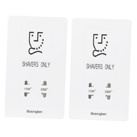 FRCOLOR 2 Pièces Prise De Rasoir Pour La Maison Prise De Rasoir Pour Hôtel Prise De Rasoir En Cristal Prise Murale Rasoir En 