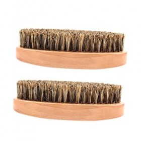 minkissy Lot de 10 brosses à barbe en bois pour homme - Outils de voyage pour homme - Peigne à barbe de poche en bois pour ho