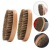 minkissy Lot de 10 brosses à barbe en bois pour homme - Outils de voyage pour homme - Peigne à barbe de poche en bois pour ho