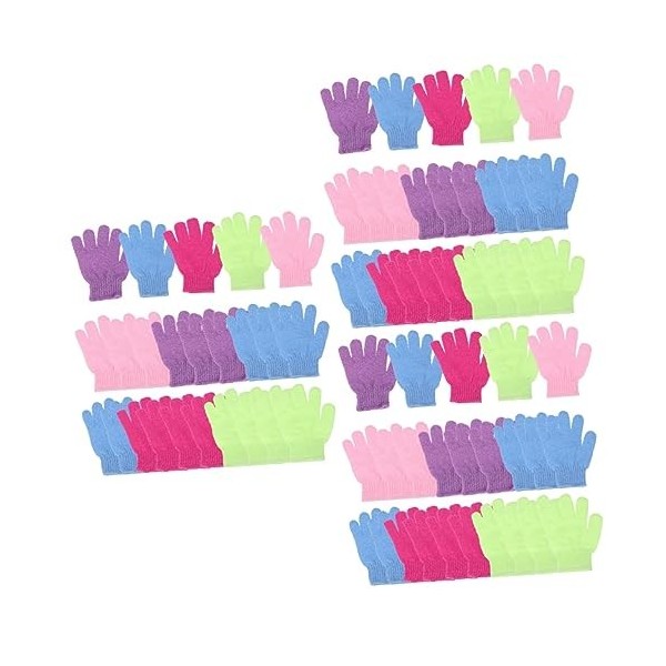 Beavorty 60 Pcs Gants De Gommage pour Le Corps Serviettes De Spa pour Le Visage Serviette pour Le Corps Gants pour Le Visage 