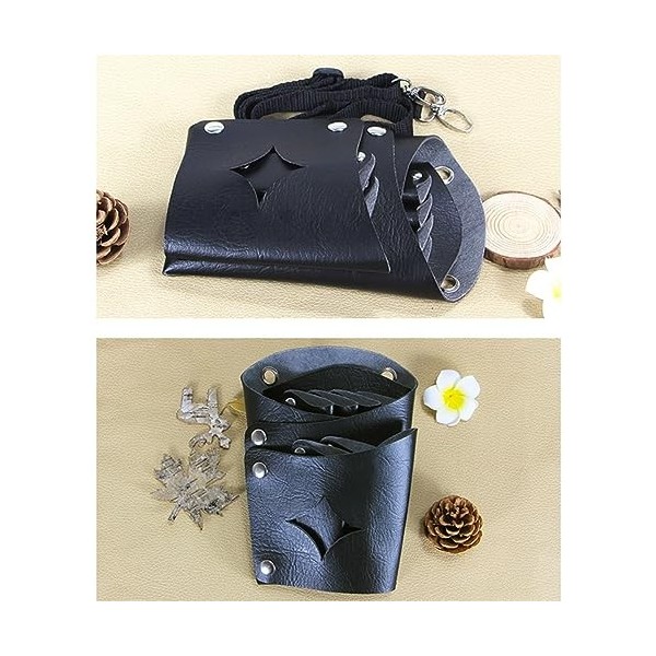 FOMIYES 3Pcs Ciseaux De Coiffure Sac Barber Ciseaux À Cuir Ciseaux Poche Sac Bandoulière Taille Sac Ciseaux Pour Cheveux Barb