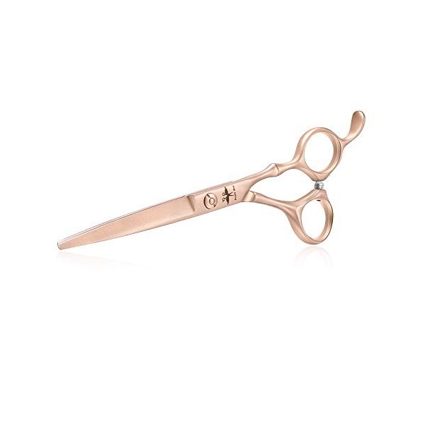 2 Ciseaux Coiffure Professionnel Inox Kits de Ciseaux de Coiffure Efiler Désépaissir Cheveux 6 Pouces Rose Gold 440c Acier Ja