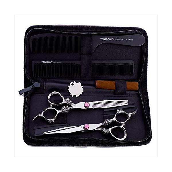 Japan Steel Ciseaux de coiffure professionnels de 15,2 cm - Ciseaux de barbier professionnels - Ciseaux de coupe de cheveux -