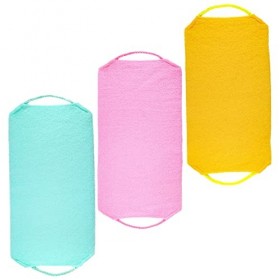 Mobestech 9 Pièces Serviette De Bain Bande Rétractable Serviette En Tissu De Bain Douche Épurateur Luffa Gommage Gant De Toil