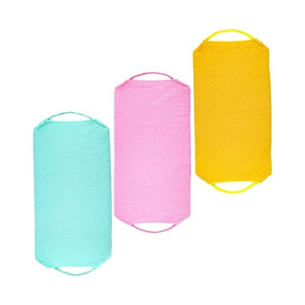 Mobestech 9 Pièces Serviette De Bain Bande Rétractable Serviette En Tissu De Bain Douche Épurateur Luffa Gommage Gant De Toil