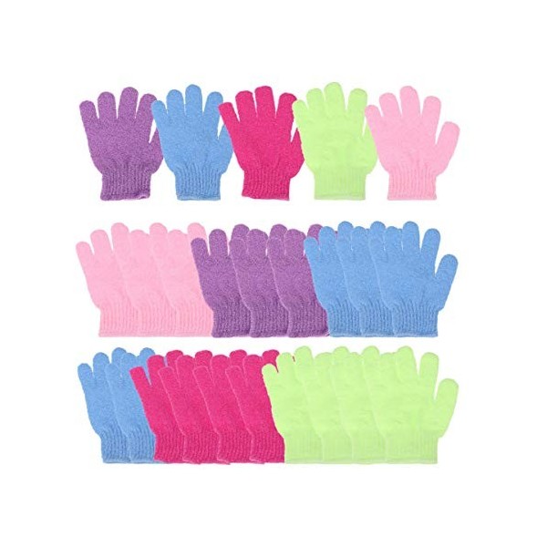 FOMIYES 60 Pièces Gants De Gommage Pour Le Corps Gant De Toilette Coréen Épurateurs De Visage Type De Gant Serviettes De Lava