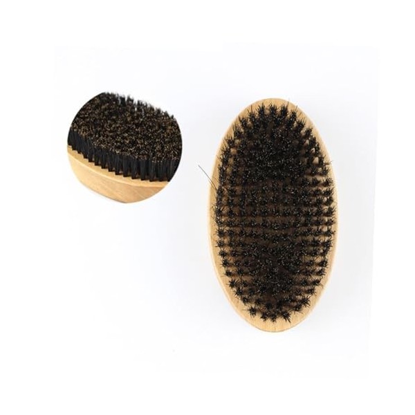 Beaupretty 3 Pièces Brosse Pour Hommes Rasage Barbe Brosse Hommes Barbe Brosse Portable Barbe Brosse Homme Bambou Poils Propr