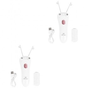 minkissy Lot de 2 rasoirs dermaplane pour femme afeitadora para Mujer - Rasoir électrique pour le visage - Épilateur de fil d