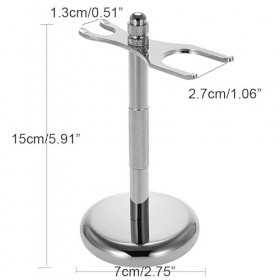 CRODY Simplicité Supports de Brosse de Rasoir pour Hommes, Cadeau de Support de Brosse de Rasage en Acier Inoxydable Classiqu