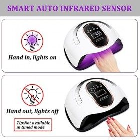 Lampe UV Sèche Ongles,72W UV LED Professionnelle Portable Séchoir à Ongles Lumière avec 4 Minuteries 10/30/60/90S Minuterie,p