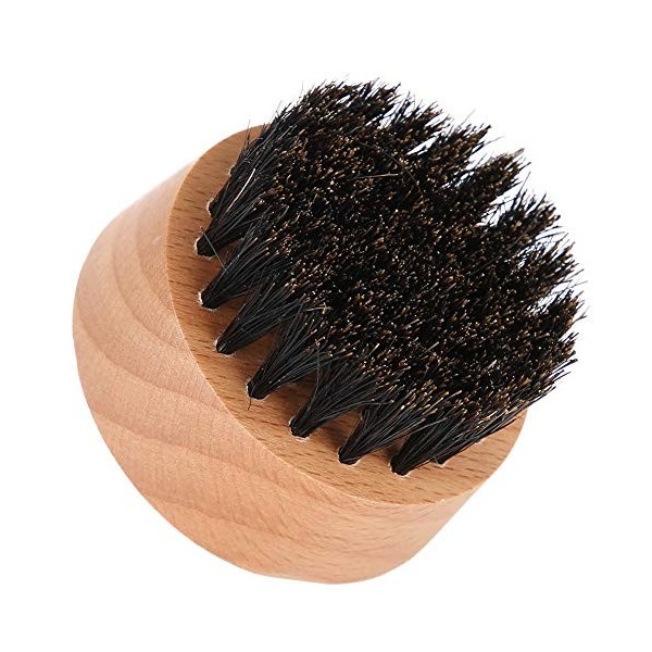 wrtgerht Brosse à Barbe, MeNatural Faux Poils de Sanglier Manche en Bois Barbe Nettoyage Rasage Shaping Brush Toilettage Brus