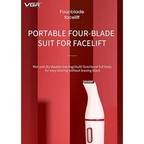 Épilateur multifonction pour femme - Épilateur électrique pour sourcils et visage - Blanc