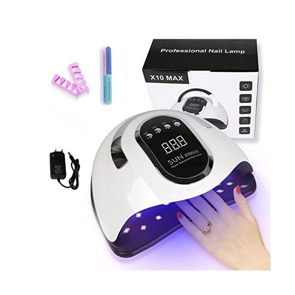 Lampe UV Sèche Ongles LED,220W 66 LED Séchage Rapide Séchoirs à Ongles Lampes UV LED Ongles Professionnel Avec Capteur Automa