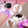 Soulpala Lampe Ongle 180W Lampe UV LED Ongles Gel Séchoir à Ongles Machine a Ongle avec 48 LEDS Lampe UV Ongles Gel 10S Sécha