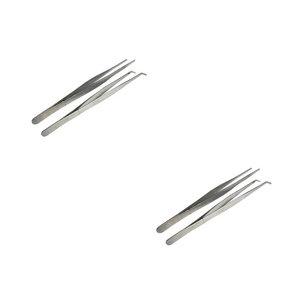 DOITOOL 6 Pièces Pinces En Acier Inoxydable Pinces En Acier Inoxydable Outil DAlimentation Pour Reptiles Pince À Épiler Pour