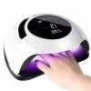 SINZONeu Lampe UV Sèche Ongles, 120W LED Professionnel Automatique, 4 Minuteries 10/30/60/99S, Grand LCD Ecran, Base Aimant D