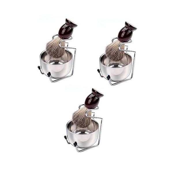 FOMIYES 6 Pcs Blaireaux Pour Hommes Soins Infirmiers Moustache Toiletteur Brosse À Barbe Pour Le Visage Barbe Blaireaux Bol D