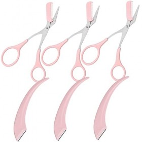 FRCOLOR 9 Ensembles Tondeuse à Sourcils Croissant De Lune Toilettage Des Femmes Rasoirs Pour Femmes Pour Le Rasage Ciseaux à 