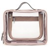 Cymwer Sac de Rangement Cosmétique pour Femme Transparent Capacité Sac Cosmétique Polyvalent Double Couche Preuve de leau po