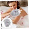 7 Pièces Gants De Bain Réversibles Éponge Pour Le Bain Baignoire Laveur Douche Pour Le Bain Douche Luffa Éponge Exfoliant Cor