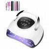 iBigLY Lampe UV LED Sèche Ongles, 220W UV LED Séchoir à Ongles Professionnel Lampe UV Ongles Gel avec Capteur Automatique, Sé