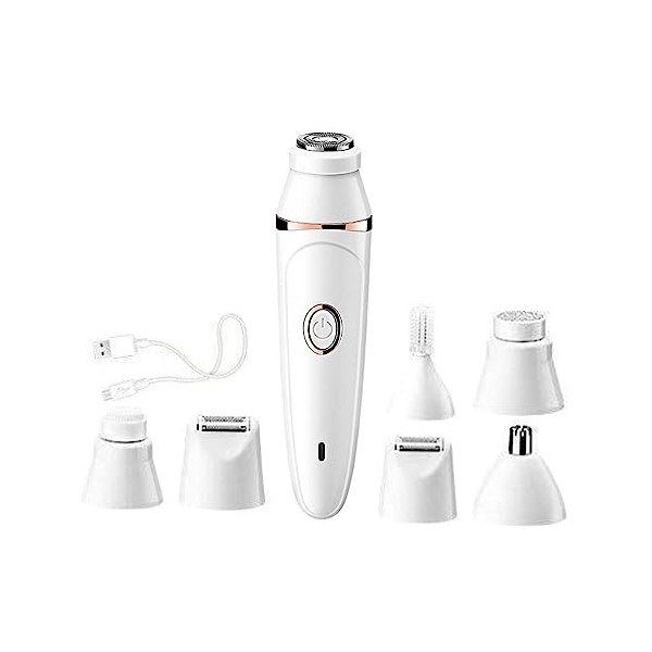 Épilation du Visage 7 en 1 Brosse Dépilation Et De Nettoyage Rechargeable Épilateur pour Le Visage des Femmes pour Tous Les 