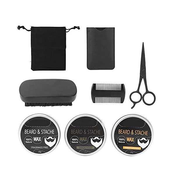 Ensemble De Soins De Barbe, Ensemble De Soins De Barbe Pour Hommes, Peigne Double Face, Ciseaux De Rasage, Outils De Coupe De